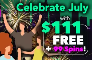  Spark it up with $111 FREE + 99 spins!