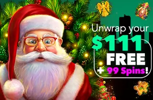 Unwrap your $111 FREE + 99 Spins!