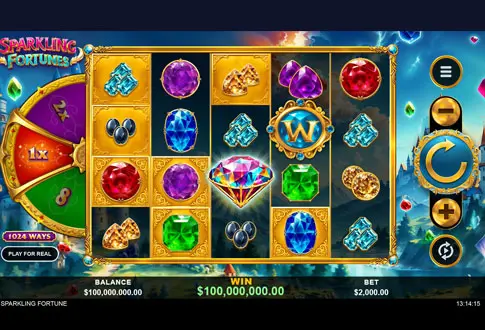 Sparkling Fortunes game board