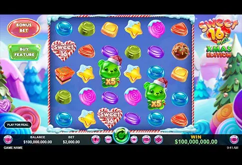 Sweet 16 Blast Christmas Edition gameboard