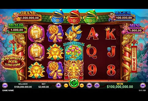 Prosperity Pots Lucky Coins gameboard