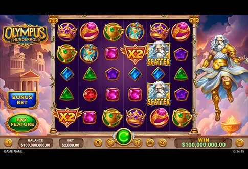 Olympus Thunderhold slot gameboard