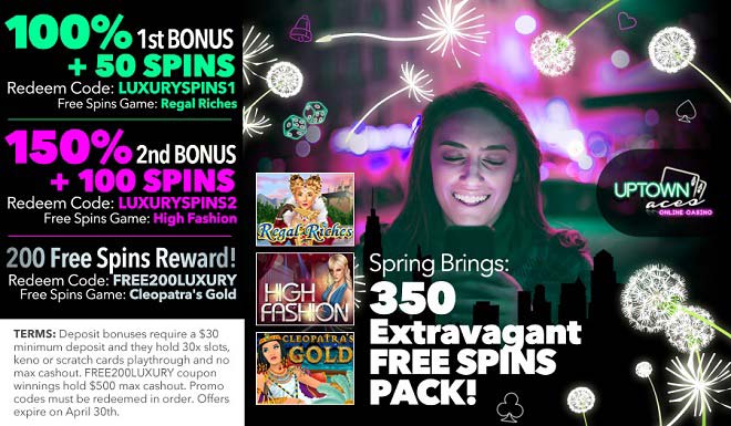 Uptown Aces Free Spins Bonus