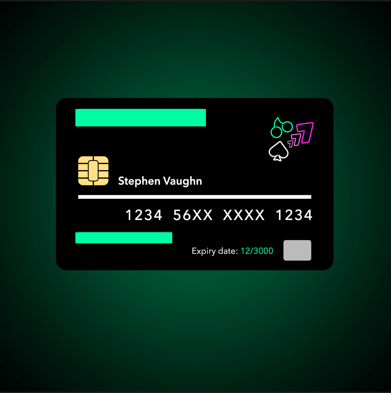 Front of credit card