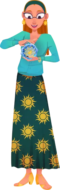 Miss Sunshine with her crystal ball