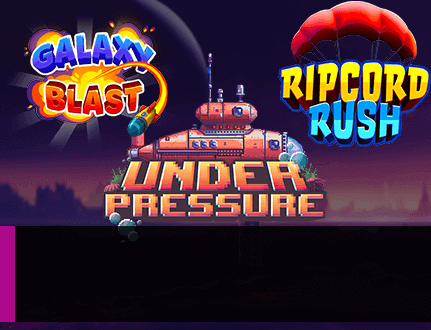 Galaxy Blast, Ripcord Rush, and Under Pressure Crash Games at Uptown Aces