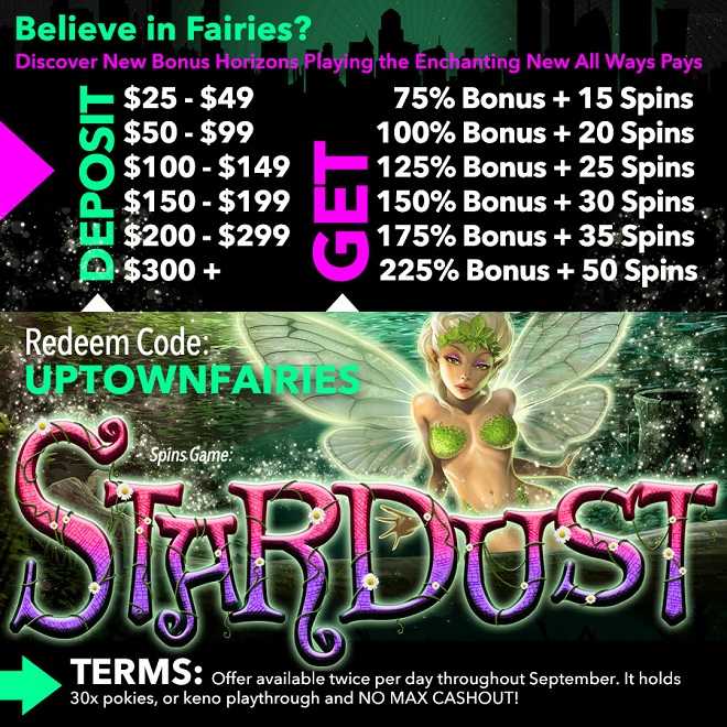 Stardust Free Spins Bonus