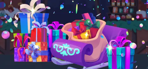 Sleigh full of presents