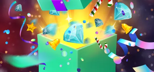 Present with diamonds popping out